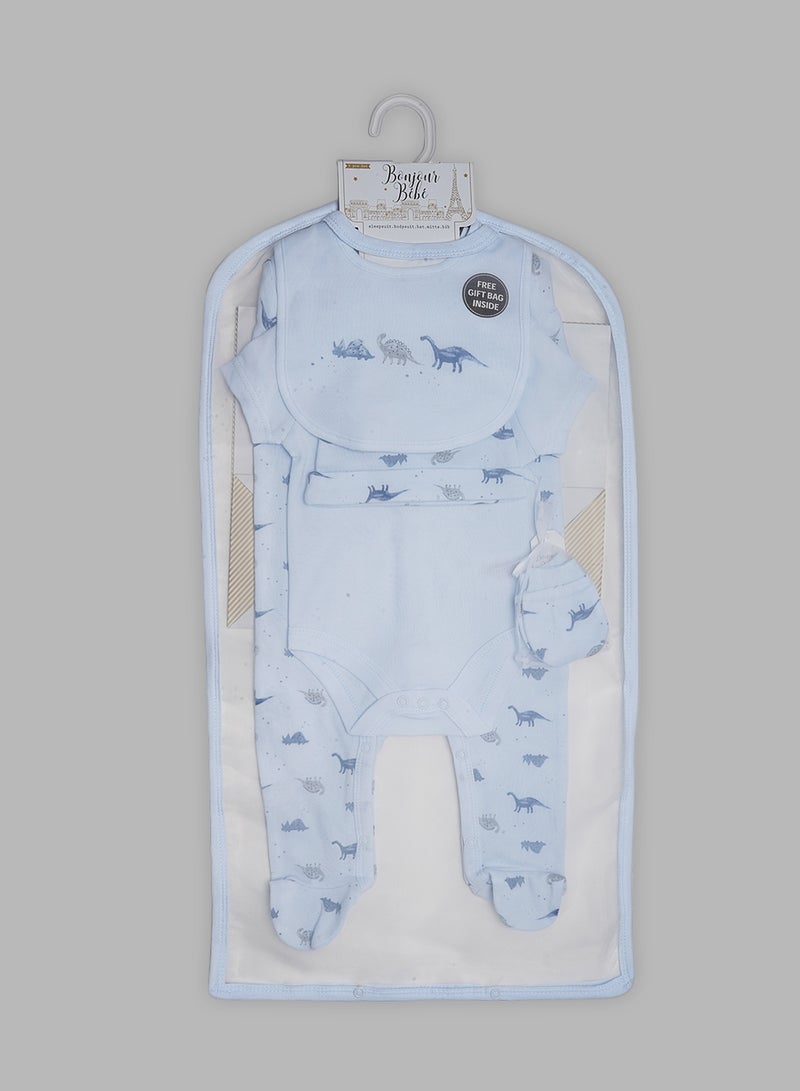 bonjour bebe - 5 Piece Infant Combo Set Baby Blue - Image 1