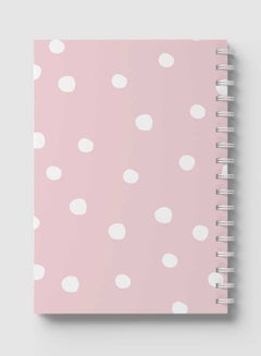 LOWHA Spiral Notebook for School or Business Note Taking with 60 Sheets White Dots Pattern in Pink Multicolour  - Image 5