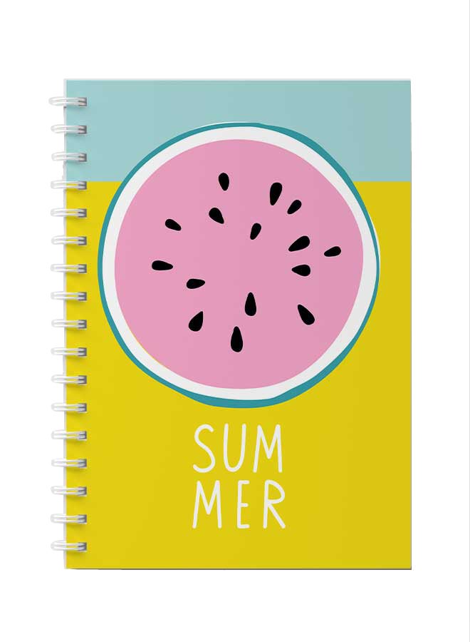 LOWHA - Spiral Notebook for School or Business Note Taking with 60 Sheets Watermelon Summer Multicolour - Image 1