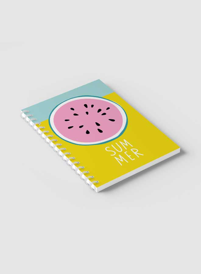 LOWHA - Spiral Notebook for School or Business Note Taking with 60 Sheets Watermelon Summer Multicolour - Image 1