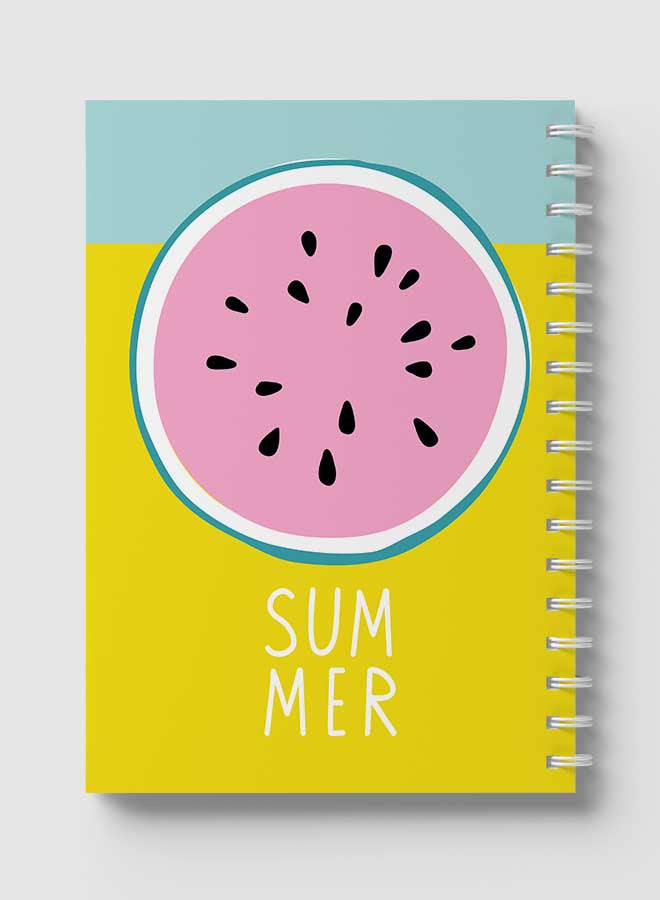 LOWHA - Spiral Notebook for School or Business Note Taking with 60 Sheets Watermelon Summer Multicolour - Image 1
