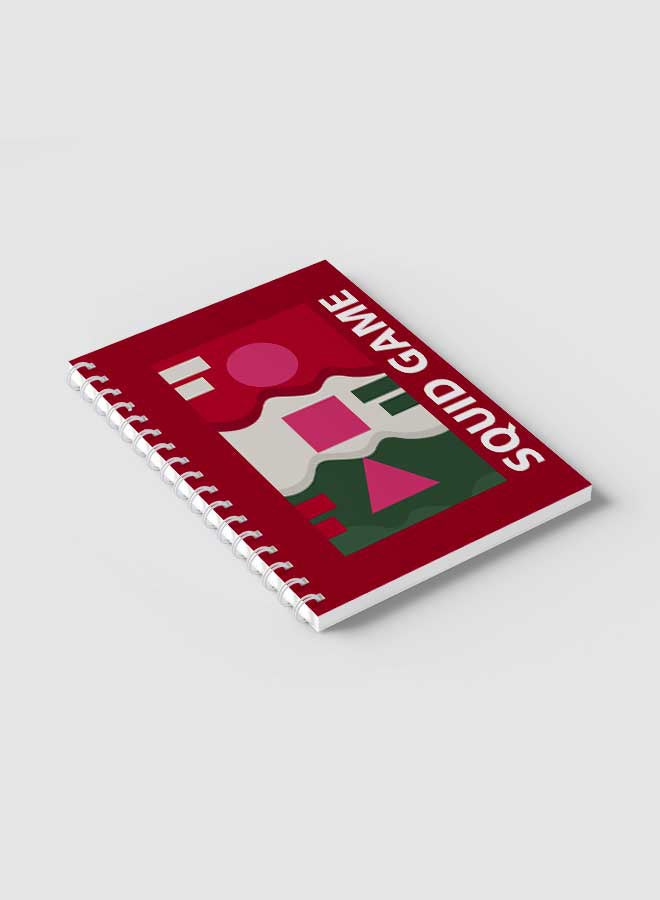 LOWHA Spiral Notebook for School or Business Note Taking with 60 Sheets Squid Game Shapes Red/Green/Pink/White  - Image 2