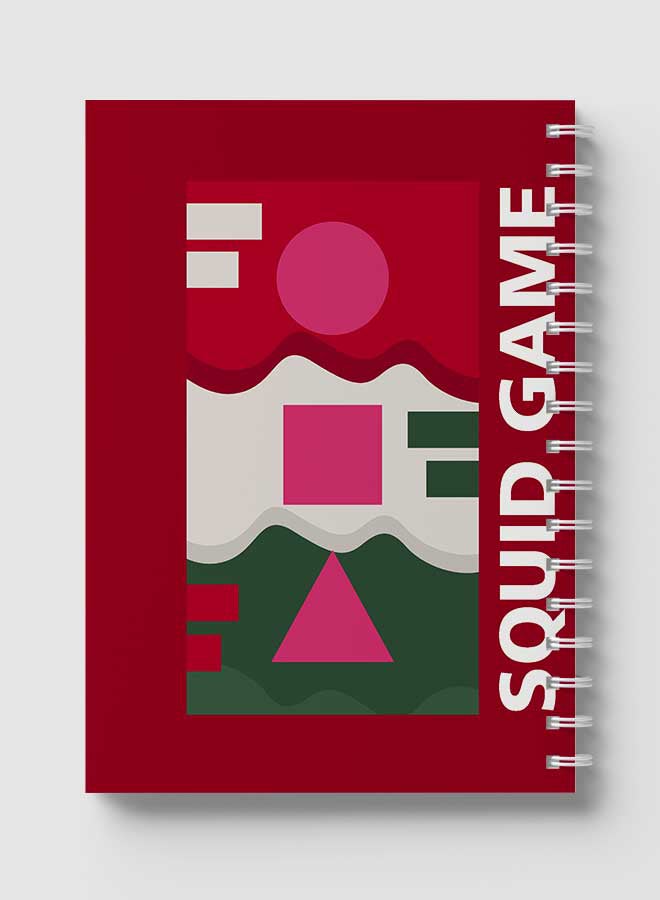 LOWHA Spiral Notebook for School or Business Note Taking with 60 Sheets Squid Game Shapes Red/Green/Pink/White  - Image 5