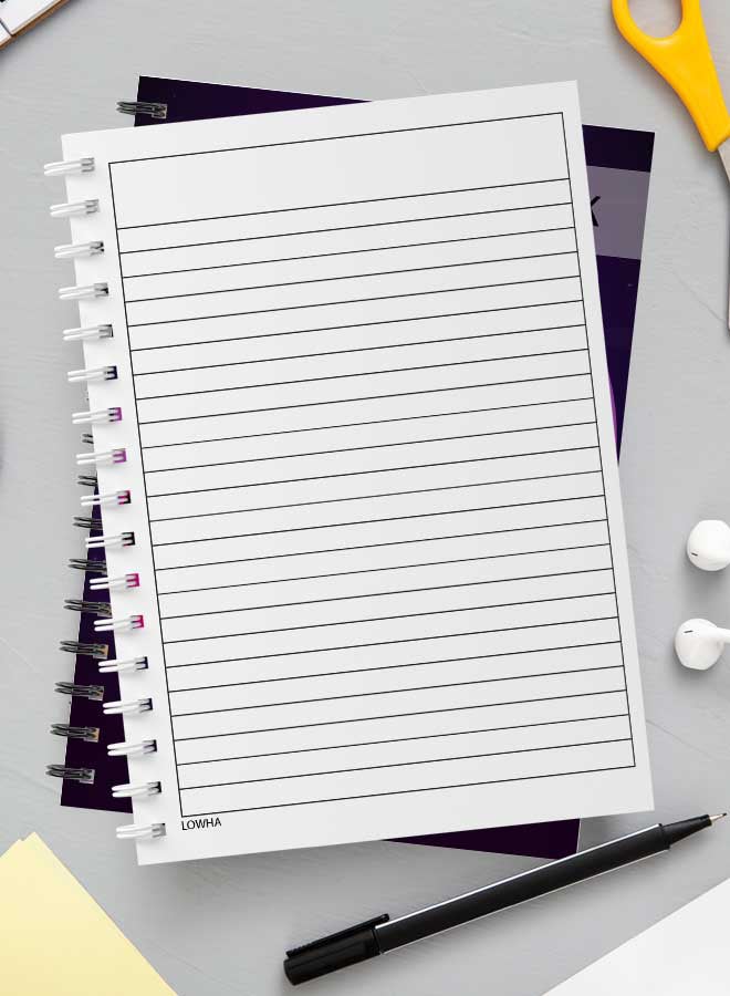 LOWHA - Squid Game Cover Printed Spiral Notebook With 60 Sheets Dark Blue/Pink/Black - Image 1