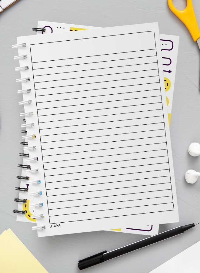 LOWHA - Spiral Notebook for School or Business Note Taking with 60 Sheets Science Laboratory Art Multicolour - Image 1