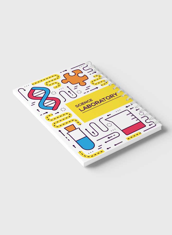 LOWHA - Spiral Notebook for School or Business Note Taking with 60 Sheets Science Laboratory Art Multicolour - Image 1