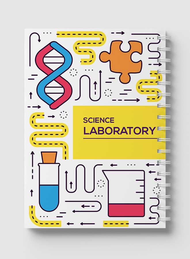 LOWHA - Spiral Notebook for School or Business Note Taking with 60 Sheets Science Laboratory Art Multicolour - Image 1