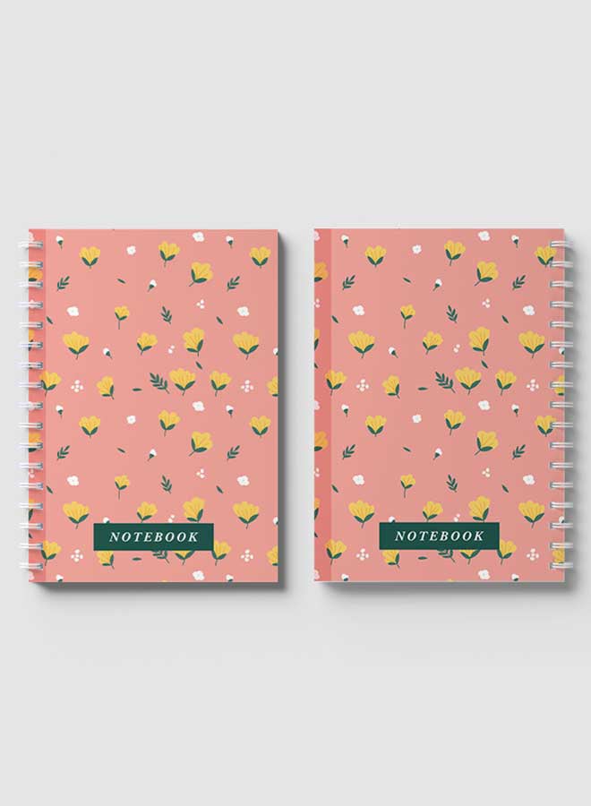 LOWHA Spiral Notebook for School or Business Note Taking with 60 Sheets Floral Multicolour - Image 4