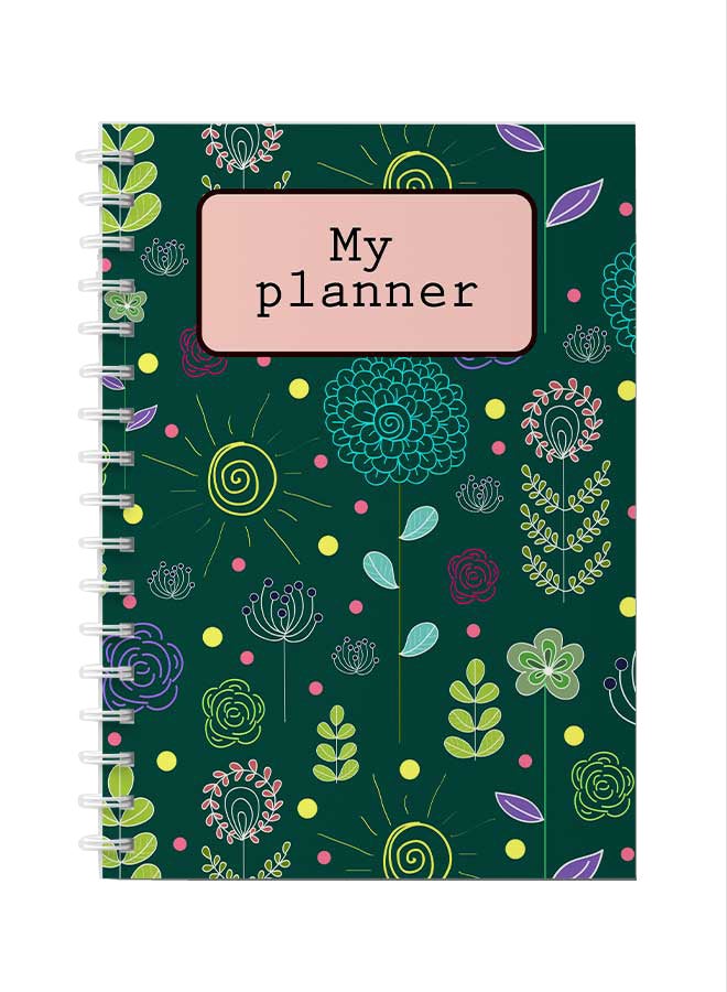 LOWHA Spiral Notebook for School or Business Note Taking with 60 Sheets Nature Theme Flowers and Sun Multicolour  - Image 1