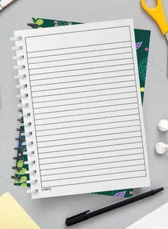 LOWHA Spiral Notebook for School or Business Note Taking with 60 Sheets Nature Theme Flowers and Sun Multicolour  - Image 3