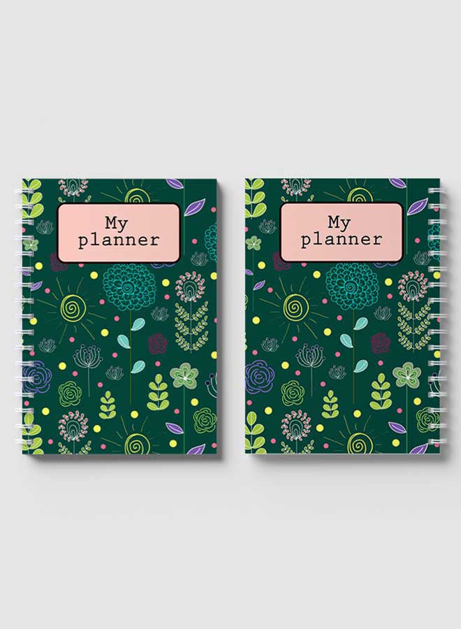 LOWHA Spiral Notebook for School or Business Note Taking with 60 Sheets Nature Theme Flowers and Sun Multicolour  - Image 4