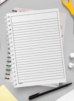 LOWHA Spiral Notebook for School or Business Note Taking with 60 Sheets Modern Abstract Floral Art Multicolour  - Image 3