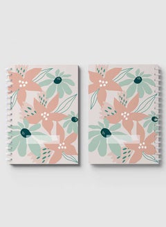 LOWHA Spiral Notebook for School or Business Note Taking with 60 Sheets Modern Abstract Floral Art Multicolour  - Image 4