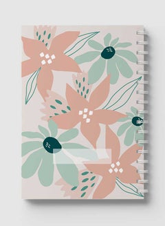 LOWHA Spiral Notebook for School or Business Note Taking with 60 Sheets Modern Abstract Floral Art Multicolour  - Image 5
