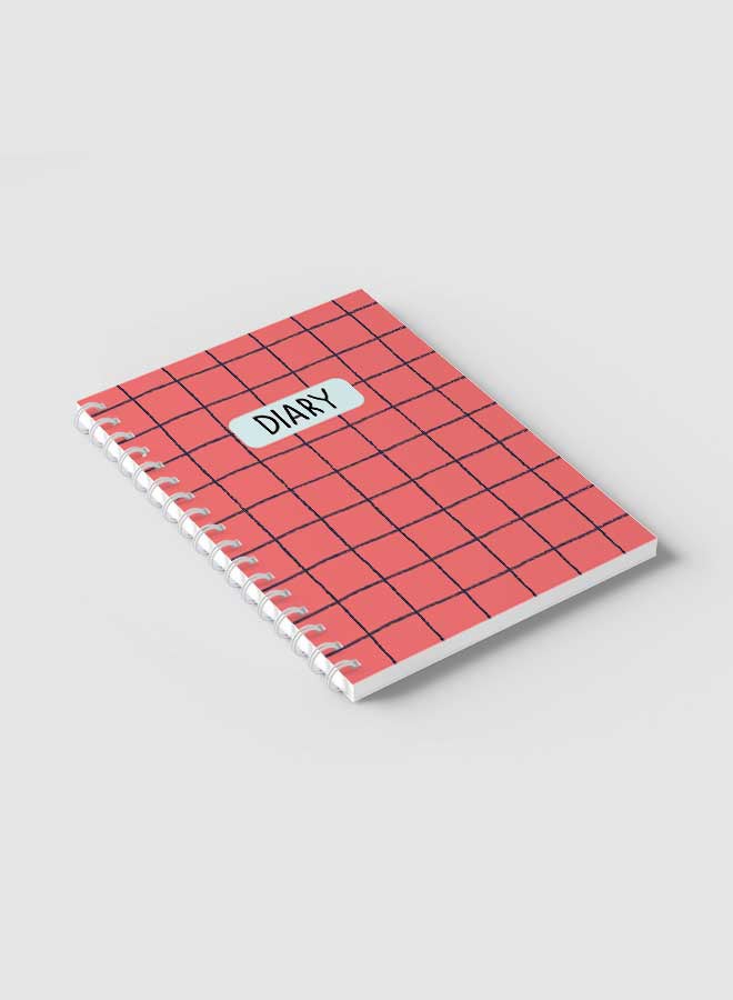 لوحة دفتر ملاحظات بسلك حلزوني للمدرسة أو تدوين ملاحظات العمل بنمط خطوط شبكية مكون من 60 ورقة متعدد الألوان - Image 2