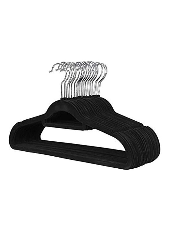 Feelings 24-Pieces Velvet Elegent Designed Hanger Set Black 45cm  - Image 1