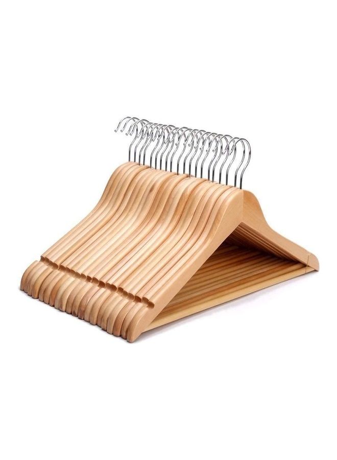 Feelings Wooden Hangers 12 Pcs Set Beige 45cm  - Image 1
