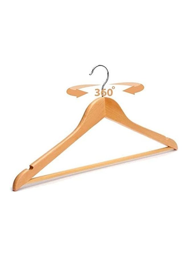 Feelings Wooden Hangers 12 Pcs Set Beige 45cm  - Image 3