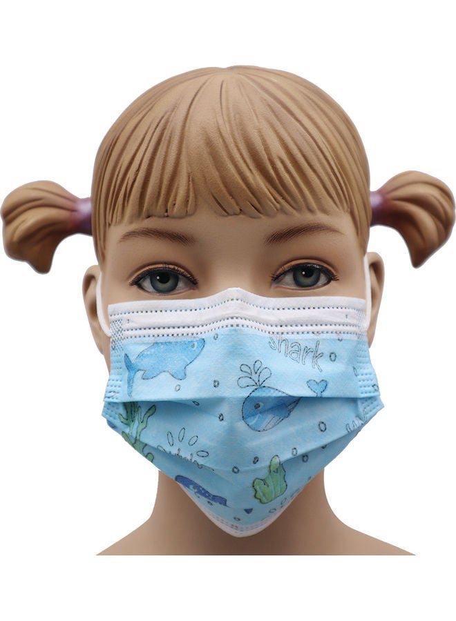 MedOne 20-Piece 3 Ply Face Mask For Kids Fish Design Print - Image 1