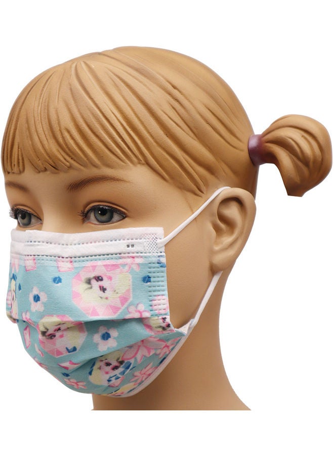ميد ون 20 قطعة من قناع الوجه من 3 طبقات للأطفال بطبعة تصميم دمية باربي - Image 2