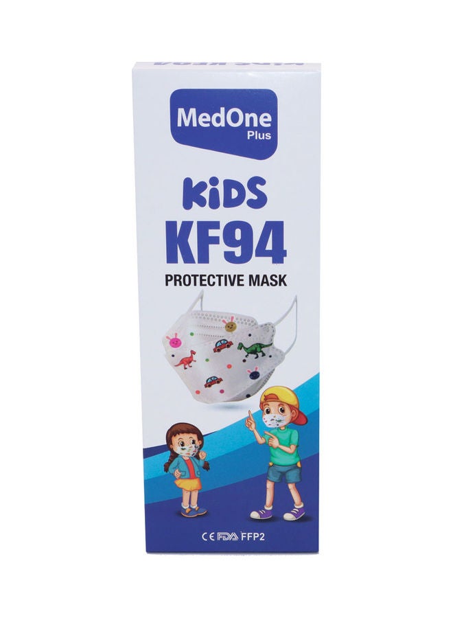 MedOne - 10-Pieces KF94 Face Mask For Kids Cute Kitty Design Print - Image 1