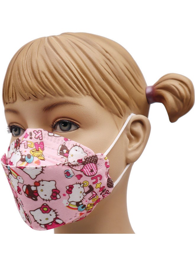 MedOne - 10-Pieces KF94 Face Mask For Kids Cute Kitty Design Print - Image 1