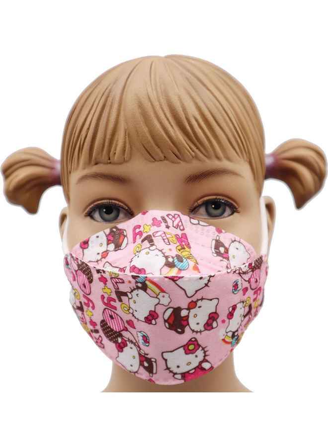 MedOne - 10-Pieces KF94 Face Mask For Kids Cute Kitty Design Print - Image 1