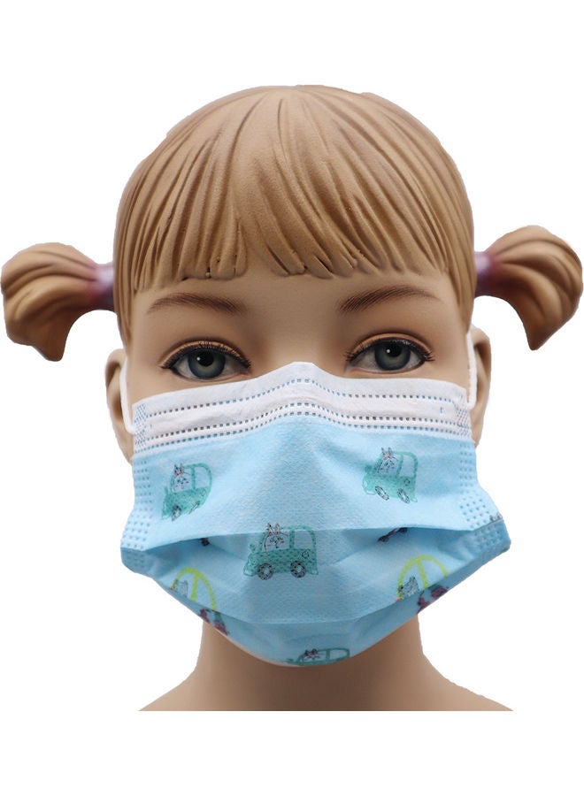 MedOne - 20-Pieces 3 Ply Face Mask For Kids School Bus Design Print - Image 1