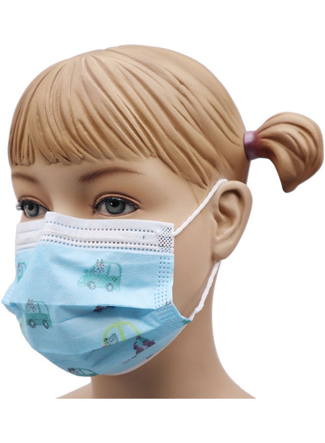 MedOne - 20-Pieces 3 Ply Face Mask For Kids School Bus Design Print - Image 1