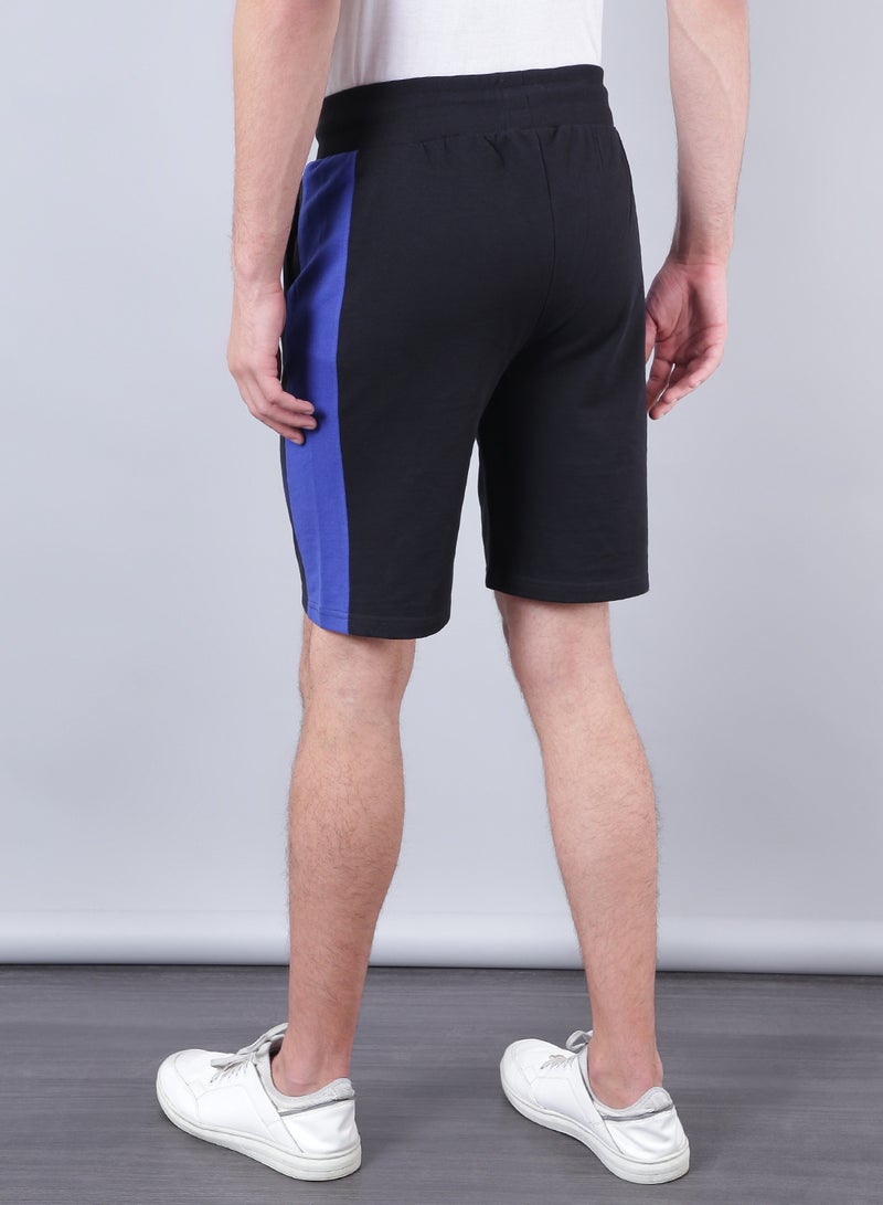 دريب سروال قصير شورت فرينش تيري أسود/ أزرق - Image 3