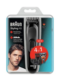 Styling Kit 4-In-1 Hair And Beard Trimmer SK3000 Black