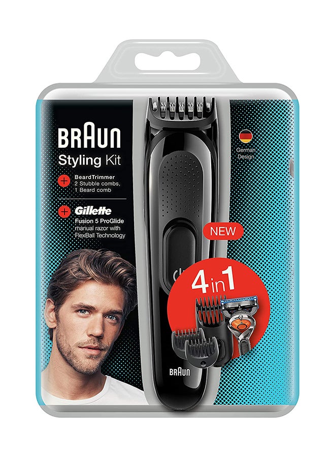 BRAUN - Styling Kit 4-In-1 Hair And Beard Trimmer SK3000 Black - Image 1
