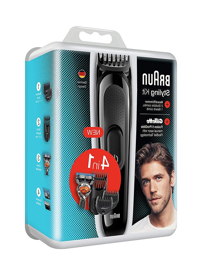 BRAUN - Styling Kit 4-In-1 Hair And Beard Trimmer SK3000 Black - Image 1