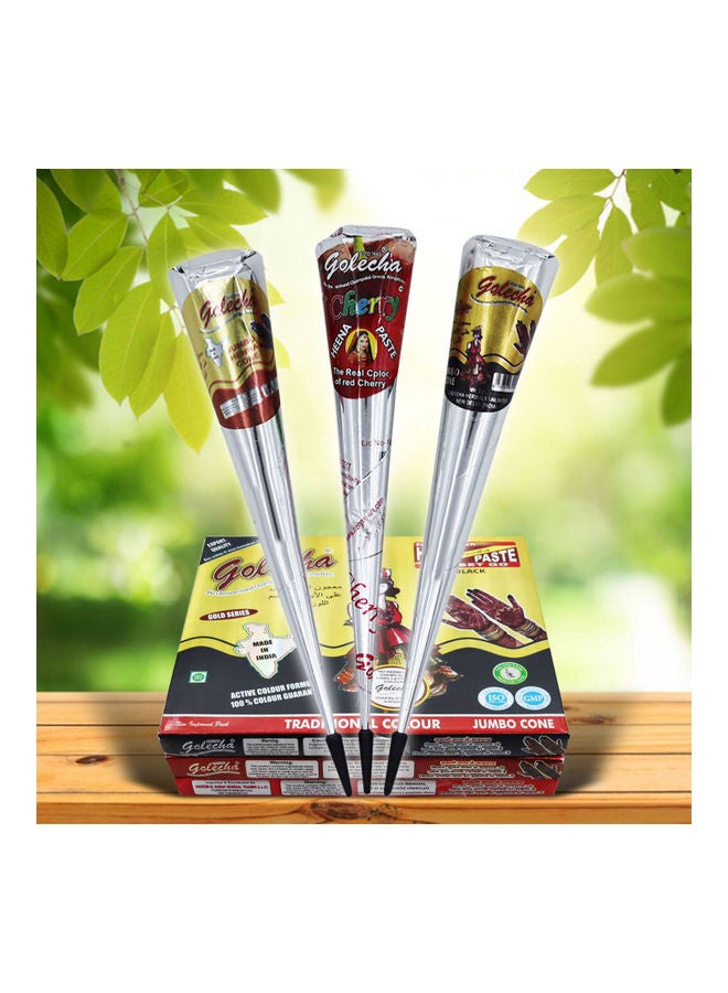 Golecha - Henna Paste Cone (12pcs.) Cherry Red - Image 1