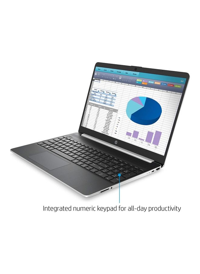 HP - 15-dy1010nr 15.6-Inch HD Touchscreen (Upgraded Version) Laptop, 10th Gen Intel Core i3-1005G1, 8 GB SDRAM, 256 GB Solid-State Drive, Windows 11 English/Arabic Silver - Image 1
