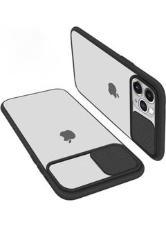 Generic Iphone 11 Pro Max With Camera Sliding Door Design Matte & Soft Edges Protective Case Black 
