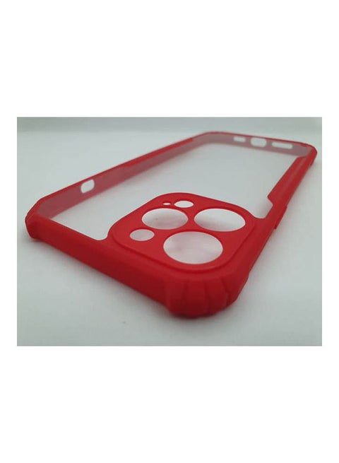 Iphone 12 Pro Max Cover With Soft Silicone Edges And  Back Red