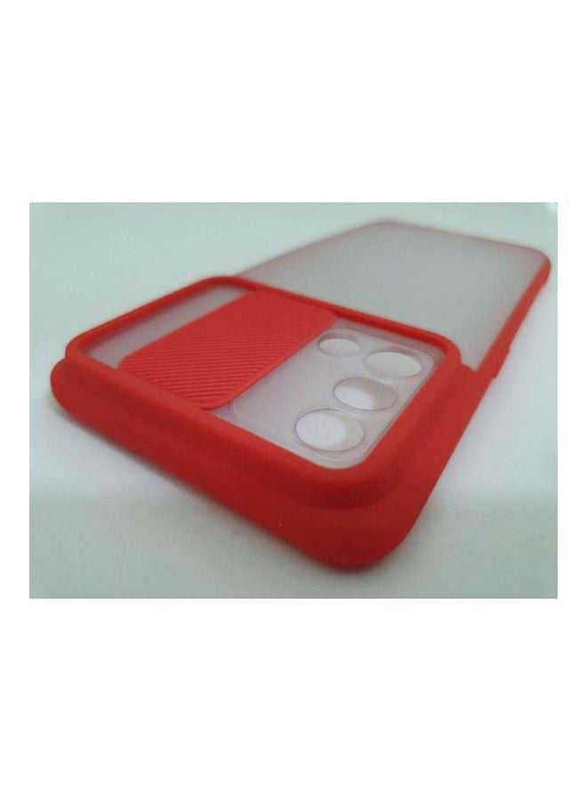 Oppo A74 With Camera Sliding Door Design Matte & Soft Edges Protective Case Red