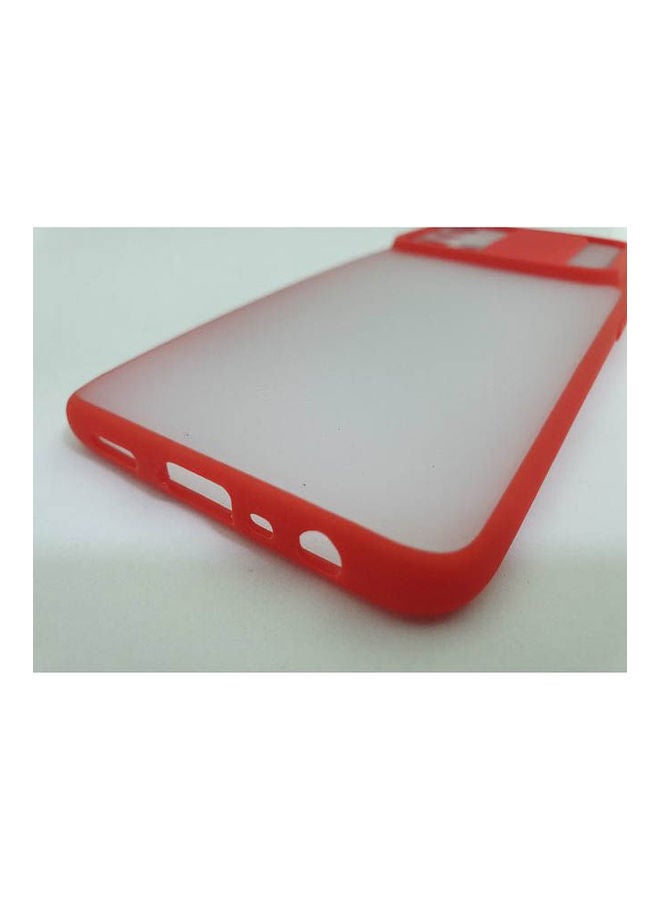 Oppo A74 With Camera Sliding Door Design Matte & Soft Edges Protective Case Red