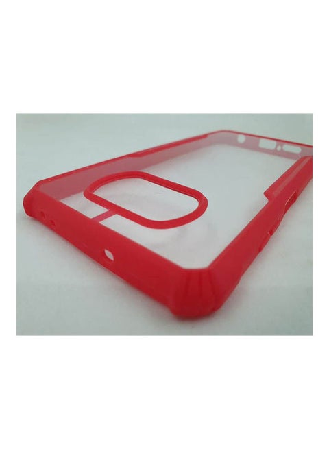 Xiaomi Poco X3 Cover With Soft  Edges And Transparent Back Red