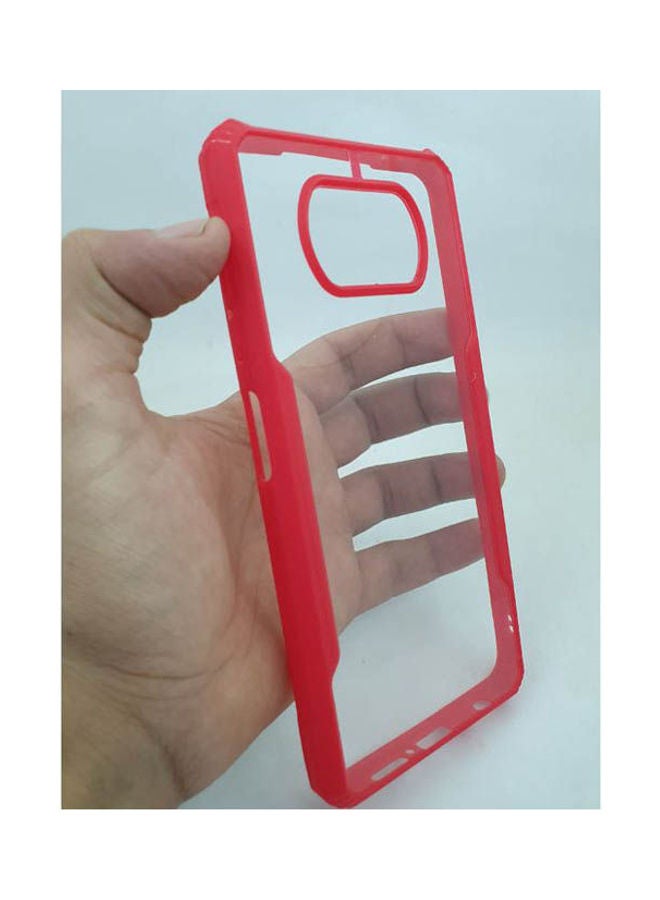 Generic - Xiaomi Poco X3 Cover With Soft  Edges And Transparent Back Red - Image 1