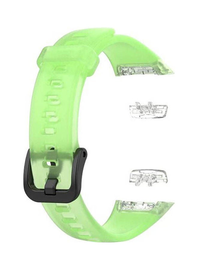Honor/Huawei Band 6  Candy Color Soft Silicone Sport Strap Smart Wristband Replacement Strap Green