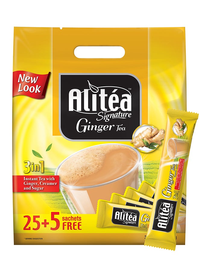 Alitea Signature Ginger Tea Pouch 25 + 5 Free Sticks Promo Pack 20grams  - Image 1