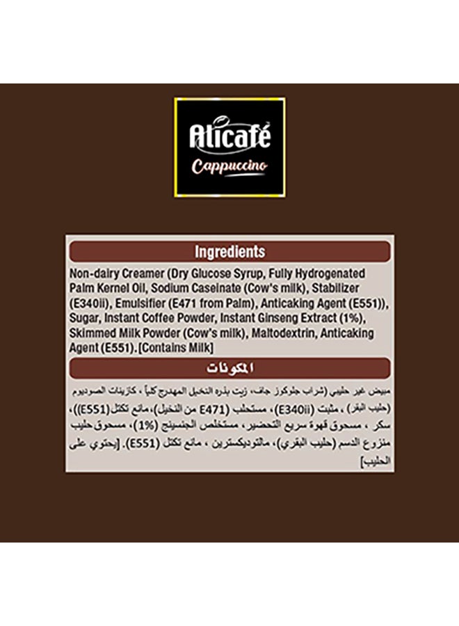 Alicafe - Cappuccino With Ginseng Instant Coffee Box 10 Sticks 20grams - Image 1
