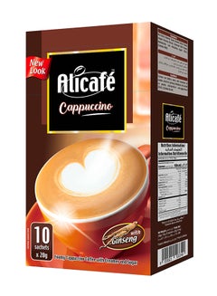 Cappuccino With Ginseng Instant Coffee Box 10 Sticks 20grams