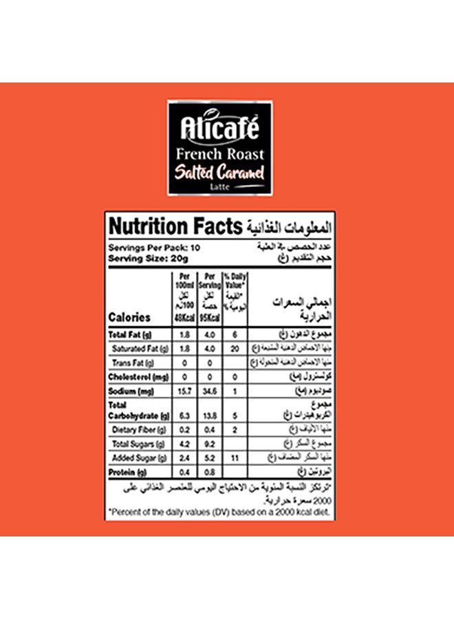 Alicafe French Roast Salted Caramel Latte Instant Coffee Box 10 Sticks 20grams  - Image 2