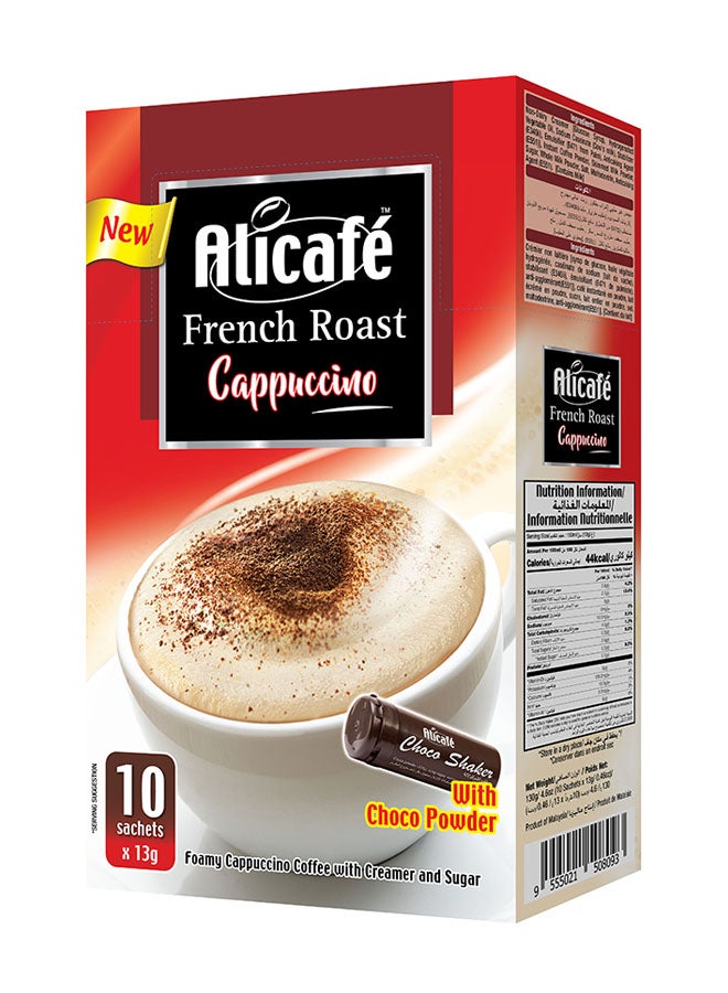 Alicafe French Roast Cappuccino Instant Coffee Box 10 Sticks 13grams  - Image 1