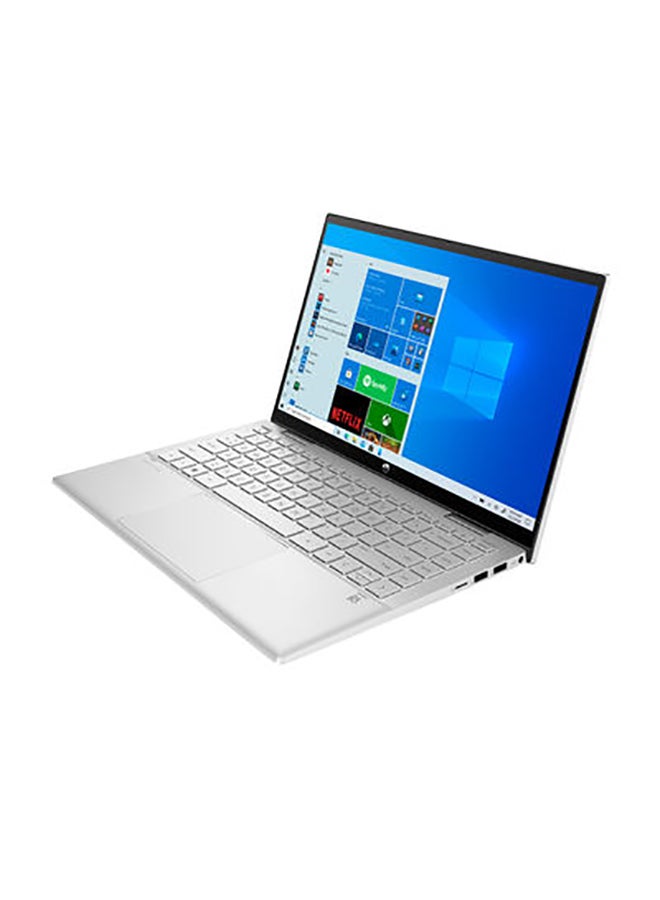 HP Pavilion x360 14-dy0002ne Convertible Laptop With 14" Full HD Touch Full HD Display, Intel 11th Gen Core i5-1135G7 / 8GB RAM / 512GB SSD / Intel Iris Xe Graphics / Windows 10 Home /International Version English/Arabic Silver  - Image 4