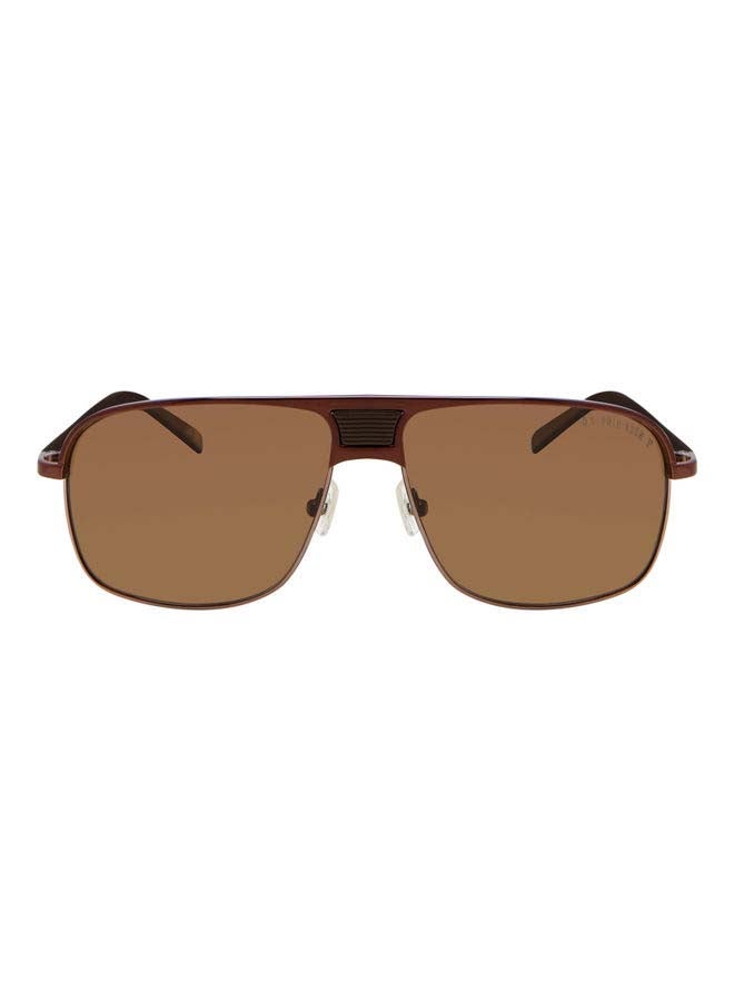 U.S. Polo Assn. Aviator Sunglasses, Brown Frame and Polarized Lenses 731 BROWN Lens Size: 61mm  - Image 2
