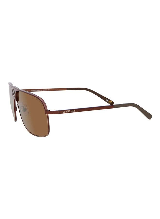 U.S. Polo Assn. Aviator Sunglasses, Brown Frame and Polarized Lenses 731 BROWN Lens Size: 61mm  - Image 3